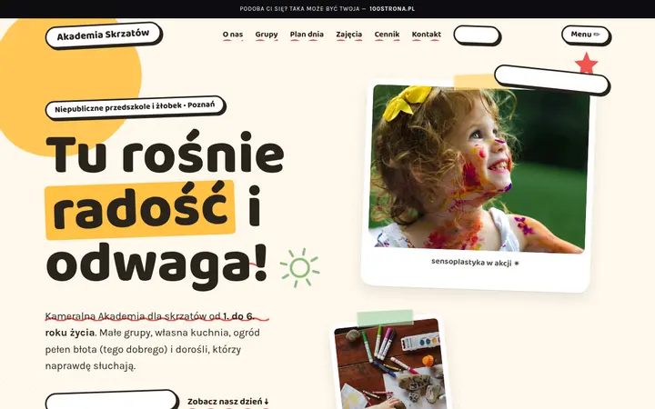 Przykładowa strona internetowa — Przedszkole / żłobek niepubliczny: Akademia Skrzatów